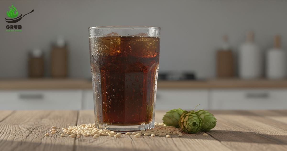 Chilled malt non alcoholic drink served with barley and hops.