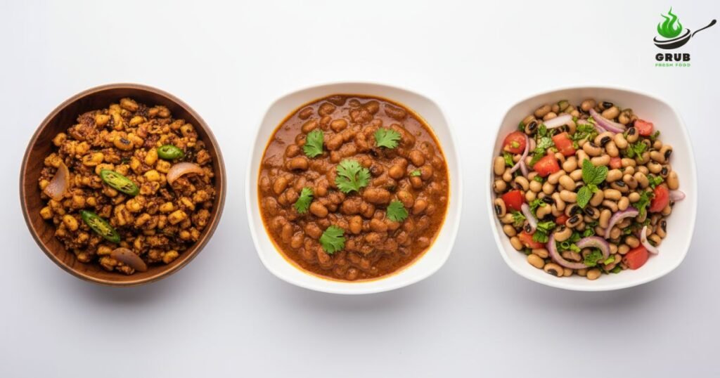 Popular chowli recipes including curry, stir-fry, and salad.