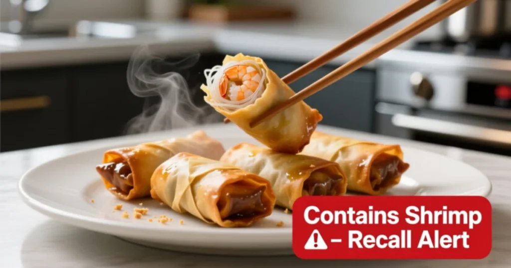 Aldi Product Recalled spring rolls may contain shrimp