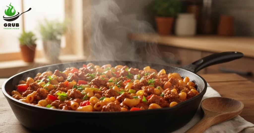 Tips for making the best American Chop Suey with pasta, ground beef, and fresh vegetables.