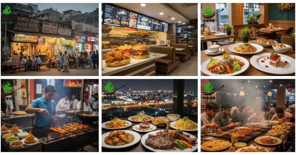 Top restaurants in Karachi serving desi food, fast food, snacks, and international cuisine.